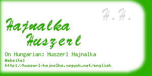 hajnalka huszerl business card